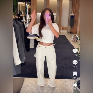 Aritzia Light Birch York Pant White 6